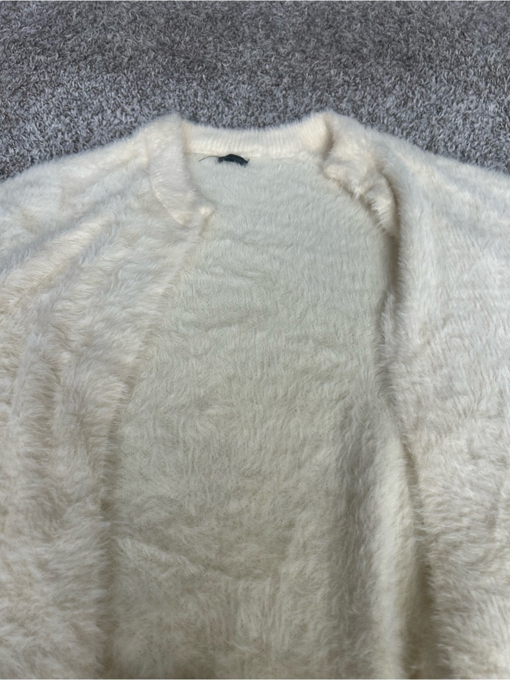 Coco + Carmen Fuzzy Cream Women's Cardigan
